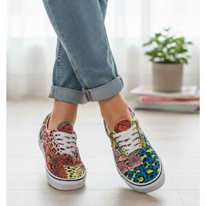 Vans Era Patchwork Leopard Snake Sneakers Sz 8.5 | Animal Print Y2K Indie Skater